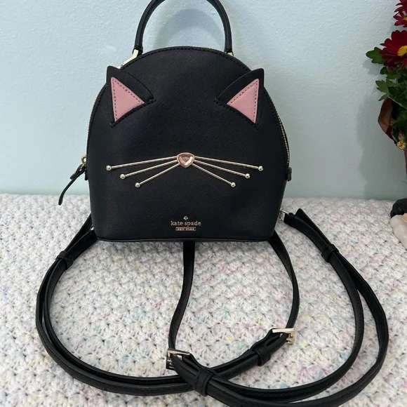 Kate Spade Cat’s Meow Cat Binx Mini Backpack - Picture 2 of 9